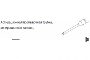 Аспирационная/промывочная трубка, аспирационная канюля, 1,5 x 360 мм.