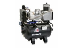 Cattani 30-67 - безмасляный компрессор для одной стоматологической установки, без осушителя, с кожухом, с ресивером 30 л, 67,5 л/мин