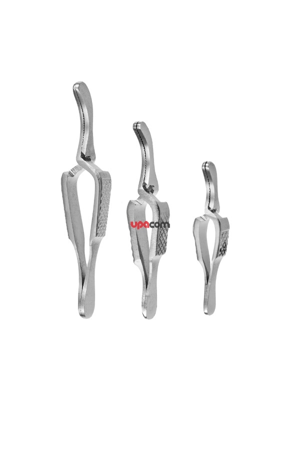 Клеммы для кровеносных сосудов с нарезкой, изогнутые (комплект)