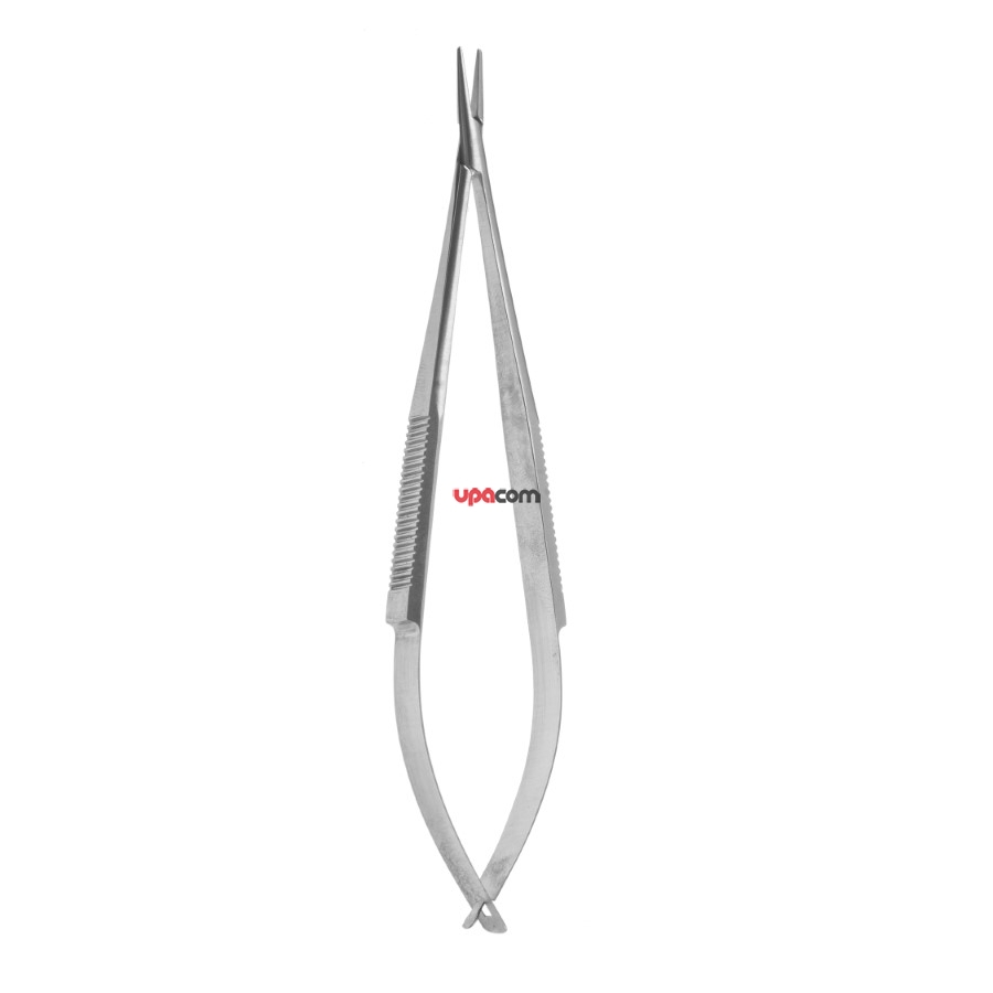 Микроиглодержатель по Кастровьехо, изогнутый, без замка, 170 мм